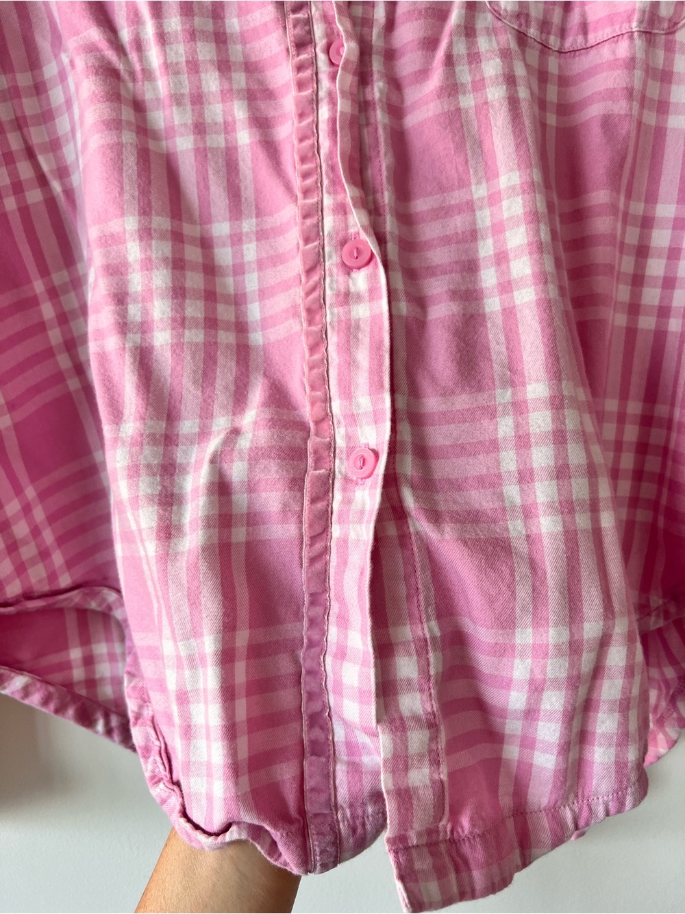 Victoria's Secret PINK Flannel Plaid Pajama Set Pink Size M/L - Picture 10 of 15